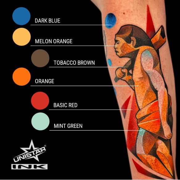 Tobacco Brown - UNISTAR INK - 30 ml - Colore Tattoo REACH