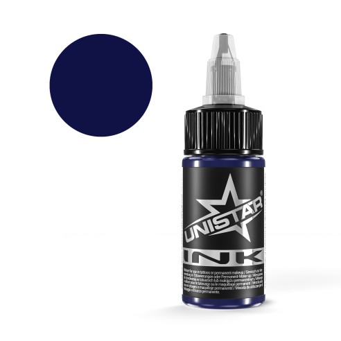 Top Basic Dark Blue - UNISTAR INK - 30 ml - Colore Tattoo REACH